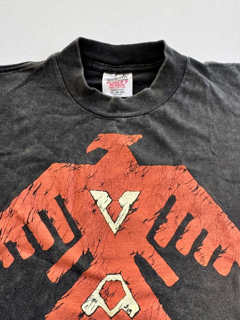 Vintage 90s Oneita Power-T Thunderbird Graphic Tee - Single Stitch - Made in USA